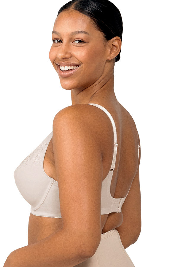 Embroidered Minimizer Wired Bra - Genevieve's Wardrobe