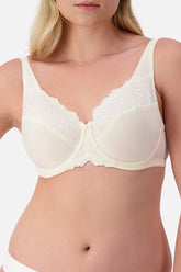 Embroidered Minimizer Wired Bra - Genevieve's Wardrobe