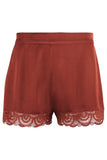 Charming Satin Pyjama Shorts with Lace