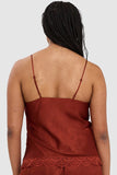 Charming Satin Camisole with Lace
