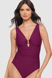 Marquis Kristi Plunge One-Piece Shaping Swimsuit