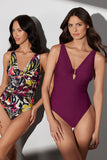 Marquis Kristi Plunge One-Piece Shaping Swimsuit