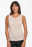 Merino Wool & Bamboo Pointelle Thermal Tank