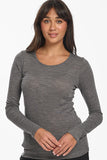Merino Wool & Bamboo Pointelle Long Sleeve Thermal
