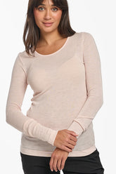 Merino Wool & Bamboo Pointelle Long Sleeve Thermal