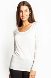Pure Wool Scoop Neck Long Sleeve Thermal - Baselayers - Genevieve's Wardrobe