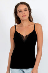 Pure Wool Cami with Guippure Lace Motif - Genevieve's Wardrobe