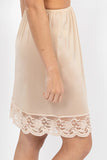 Matt Tricot Half Slip with Lace 50cm - Genevieve's Wardrobe