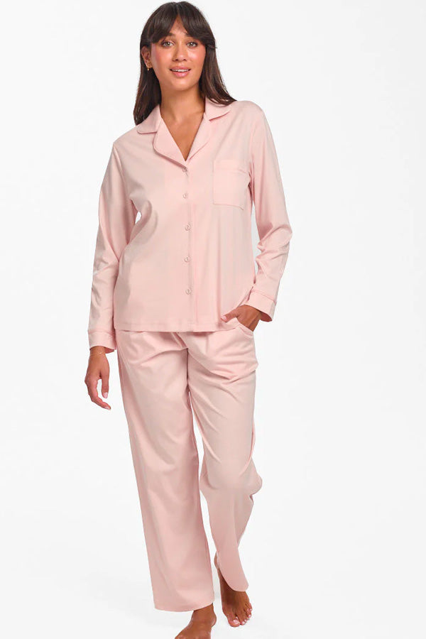 Supima Cotton Piped PJ Top - Genevieve's Wardrobe