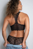 Georgia Racerback Padded Longline Lace Bralette
