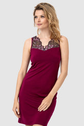 Viscose & Lace Trim Short Nightie