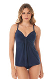 Marina Draped Underwired Tankini Top - Genevieve's Wardrobe