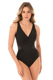 Illusionists Crossover Draped Shaping Swimsuit - Genevieve's Wardrobe