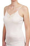 Pure Wool Cami with Guippure Lace Motif - Baselayers -  Genevieve's Wardrobe Australia