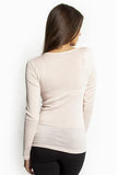 Pure Wool Long Sleeve Thermal with Guippure Motif - Baselayers -  Genevieve's Wardrobe Australia