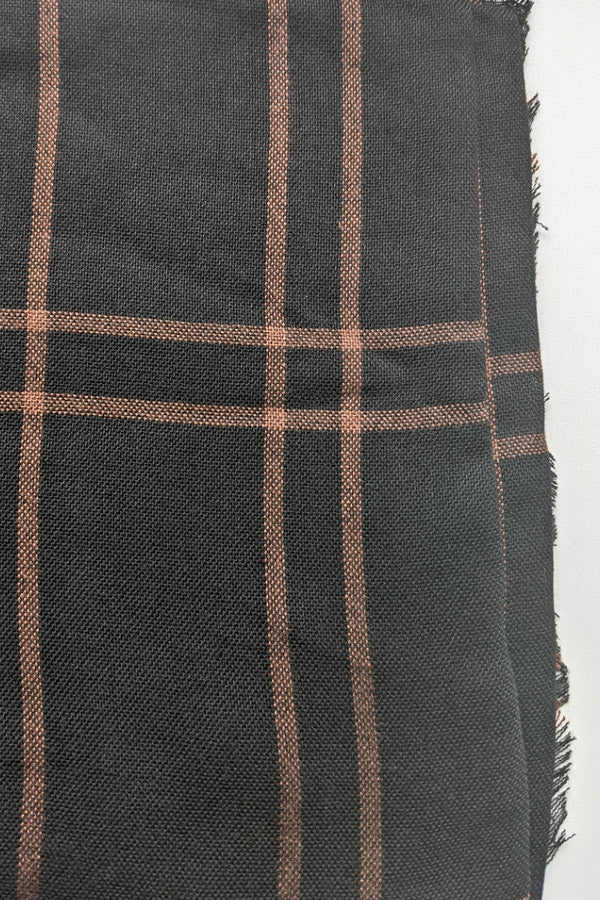 Black Cotton Check Scarf - Genevieve's Wardrobe