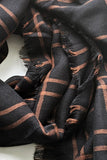 Black Cotton Check Scarf - Genevieve's Wardrobe