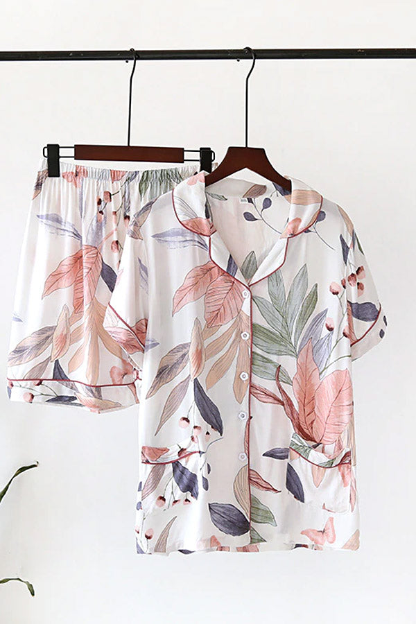 Frankie Floral Short Sleeve Pyjama Set - Genevieve's Wardrobe