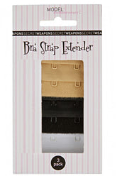 2 Hook Bra Extenders- 3 Pack ( Nude, Black & White) - Genevieve's Wardrobe Australia