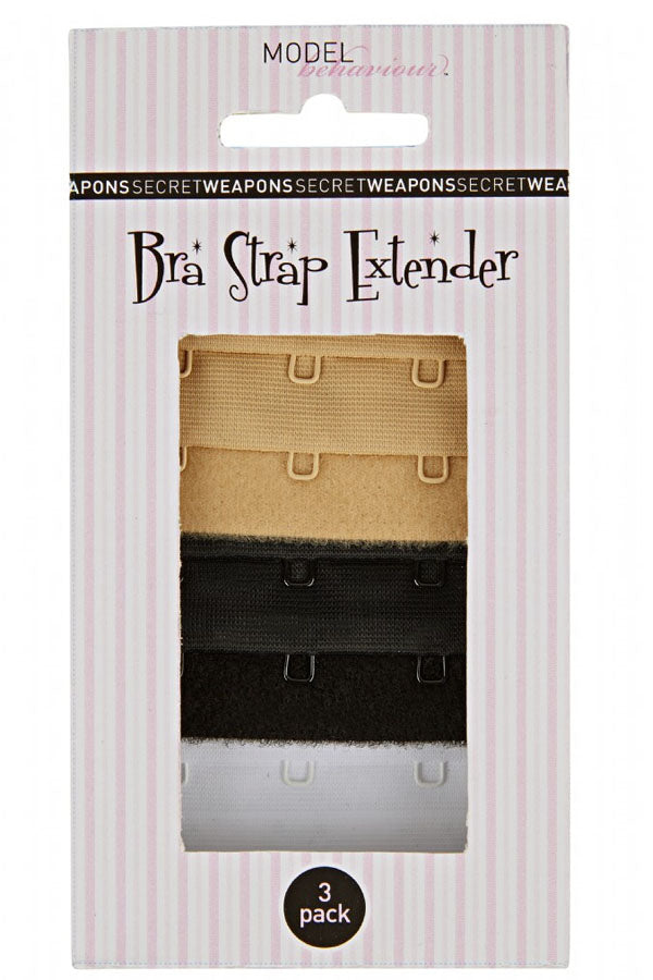 3 Hook Bra Extenders- 3 Pack ( Nude, Black & White) -  Genevieve's Wardrobe Australia