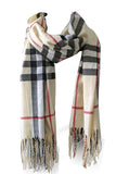 Buttercup Yellow Check Wool Blend Pashmina - Genevieve's Wardrobe