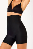 Laser Cut Hi-Waisted Mid Thigh Short