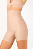 Laser Cut Hi-Waisted Mid Thigh Short