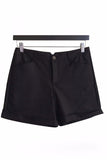 Black Tailored Cuff Shorts -  Genevieve's Wardrobe Australia