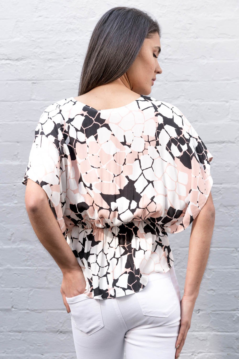 Resort Crossover Mosaic Top - Genevieve's Wardrobe Australia