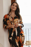 Pure Chic Floral Viscose Satin Pyjama Shirt