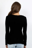 Pure Wool Long Sleeve Thermal with Guippure Motif - Genevieve's Wardrobe