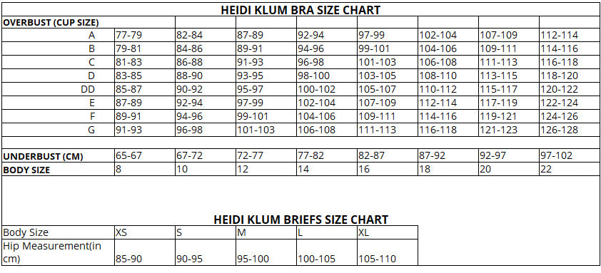 Elomi Size Chart – Blum's Swimwear & Intimate Apparel