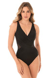 Illusionists Crossover Draped Shaping Swimsuit
