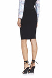Black Faux Wrap Style Ponte Skirt - Genevieve's Wardrobe