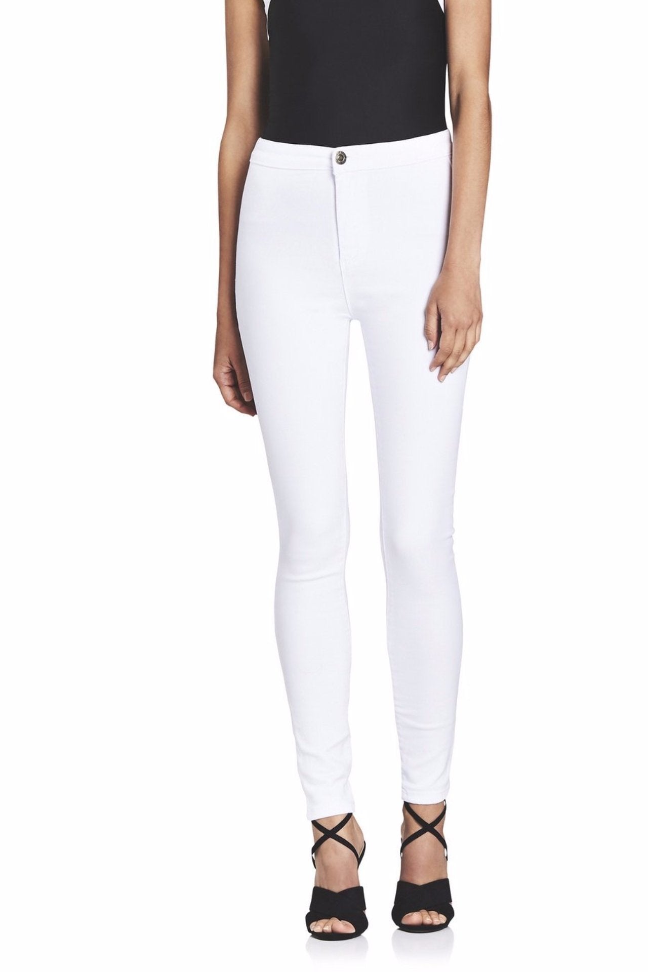 High Waisted White Jeans -  Genevieve's Wardrobe Australia