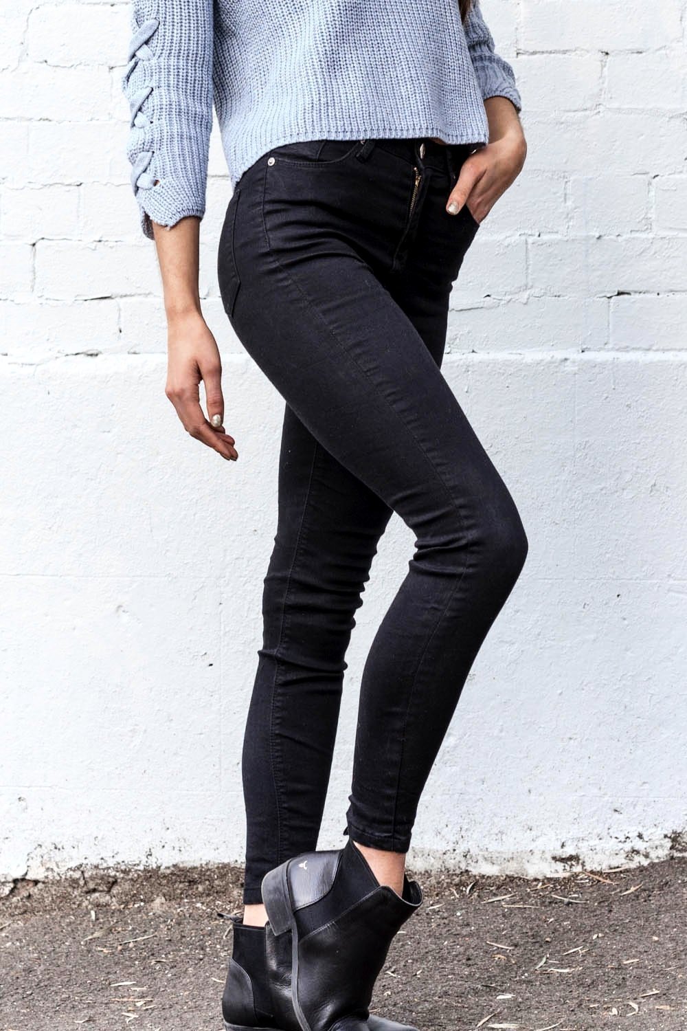 Black High Waist Jeans -  Genevieve's Wardrobe Australia
