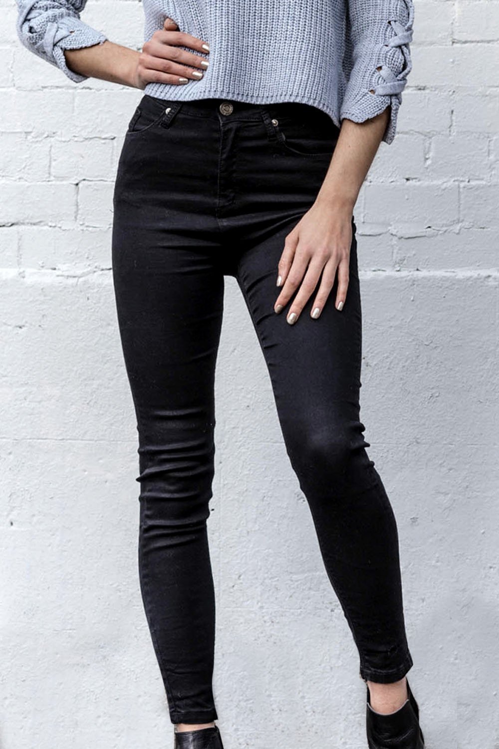 Black High Waist Jeans -  Genevieve's Wardrobe Australia